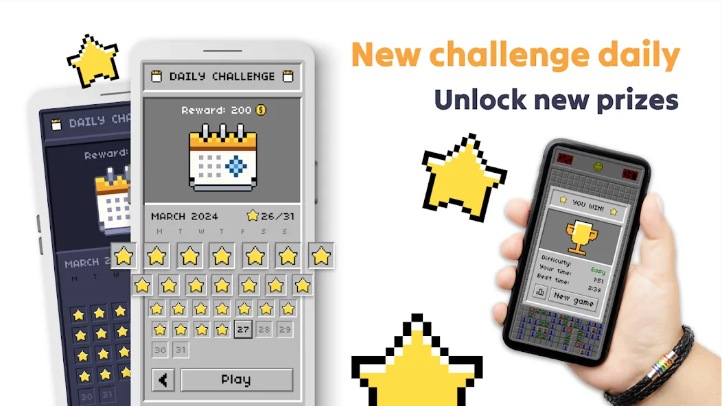 Скачать взлом Minesweeper [MOD: без рекламы и все уровни открыты] — скриншот 2