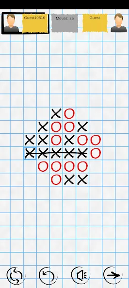 Скачать Tic Tac Toe Online: Mega XO [MOD: без рекламы и открыты все темы] на телефон — скриншот 1
