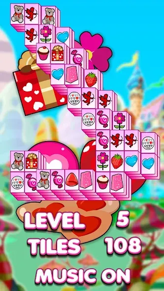 Lovely Mahjong [MOD: безлимитные подсказки и отмена ходов] — Скачать бесплатно (APK) — скриншот 1