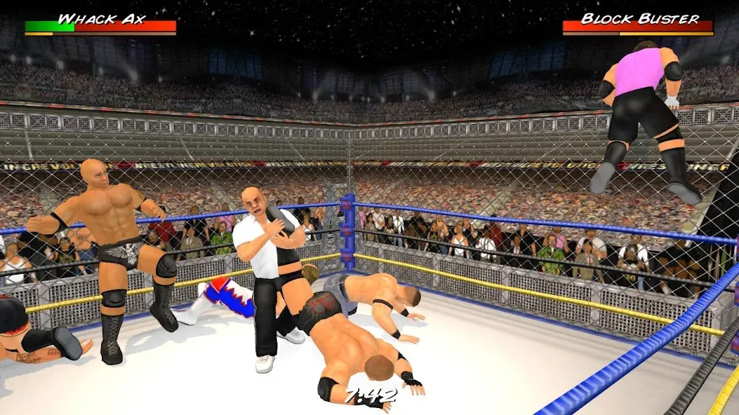 Скачать Wrestling Revolution 3D [MOD: безлимитные деньги и все разблокировано] — скриншот 1