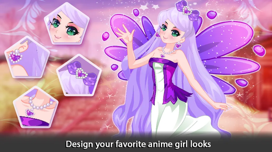 Скачать взлом Dress Up Angel Anime Girl Game [MOD: безлимитные монеты и все наряды] — скриншот 2
