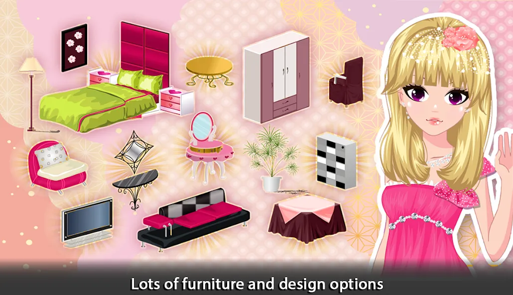 Скачать Girl Doll House - Room Design [MOD: безлимитные деньги и открыты все комнаты] на телефон — скриншот 3