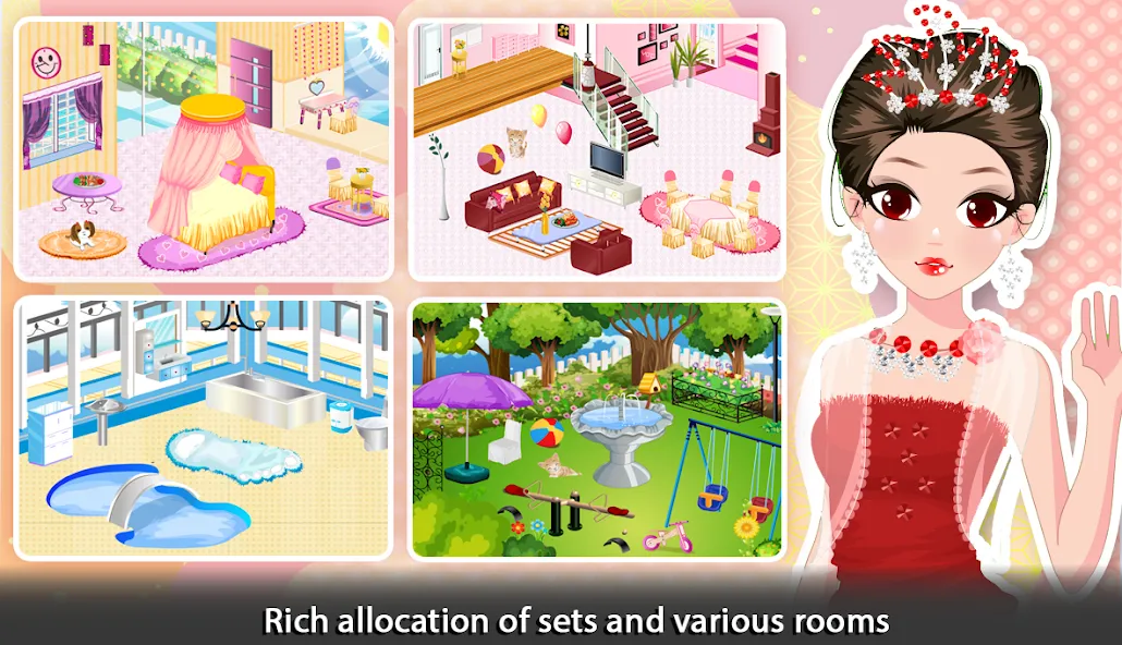 Скачать Girl Doll House - Room Design [MOD: безлимитные деньги и открыты все комнаты] на телефон — скриншот 4