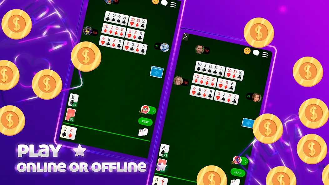 Скачать взлом Scala 40 Online - Card Game [MOD: онлайн игра без рекламы] — скриншот 5