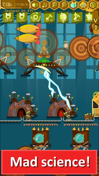 Взломанная Steampunk Idle Gear Spinner [MOD: безлимитные деньги и ускоренная прокачка] на Андроид — скриншот 3