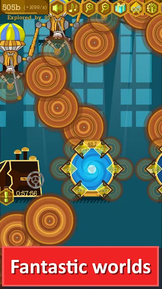 Взломанная Steampunk Idle Gear Spinner [MOD: безлимитные деньги и ускоренная прокачка] на Андроид — скриншот 5