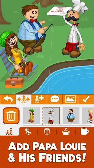Papa Louie Pals [MOD: безлимитные монеты и все наряды] последняя версия — скриншот 4