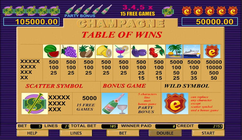 Взломанная Champagne Slot [MOD: безлимитные монеты и бонусы] на Андроид — скриншот 5