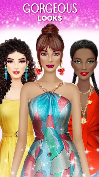 Скачать Fashion Stylist: Dress Up Game [MOD: безлимитные деньги и все наряды] на телефон — скриншот 1