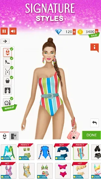 Скачать Fashion Stylist: Dress Up Game [MOD: безлимитные деньги и все наряды] на телефон — скриншот 5