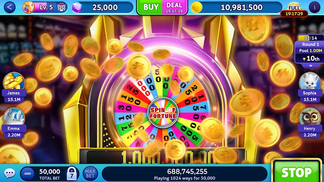 Jackpot Madness Slots Casino [MOD: безлимитные монеты и джекпоты] последняя версия — скриншот 4