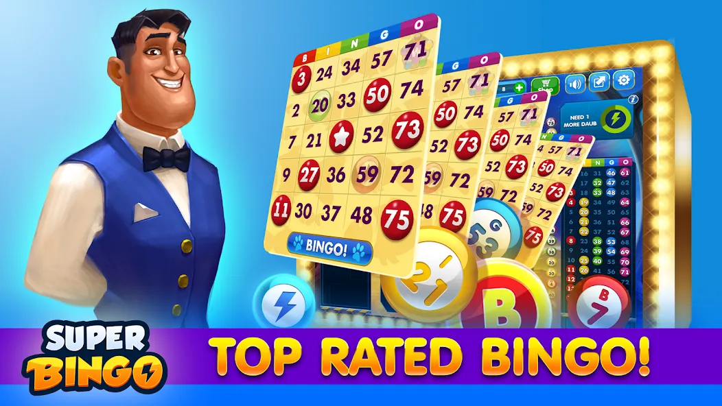 Скачать Super Bingo HD - Bingo Games [MOD: без рекламы и бесконечные билеты] — скриншот 1