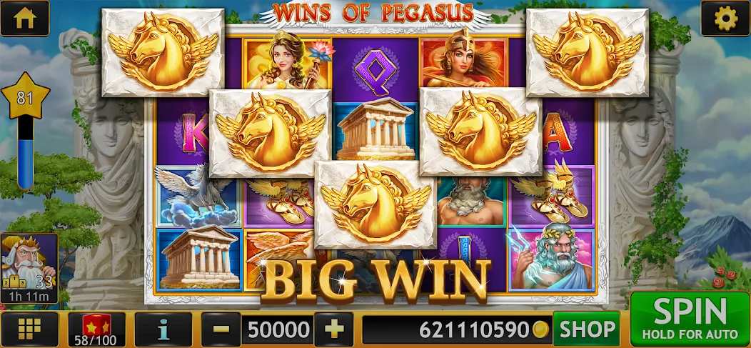 Slots of Luck: Vegas Casino [MOD: безлимитные монеты и бонусы] на Андроид — скриншот 1