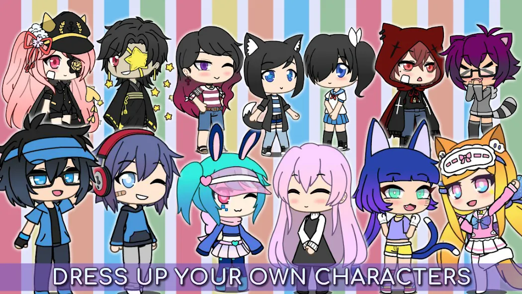 Скачать Gacha Life [MOD: безлимитные деньги и все персонажи] на телефон — скриншот 3