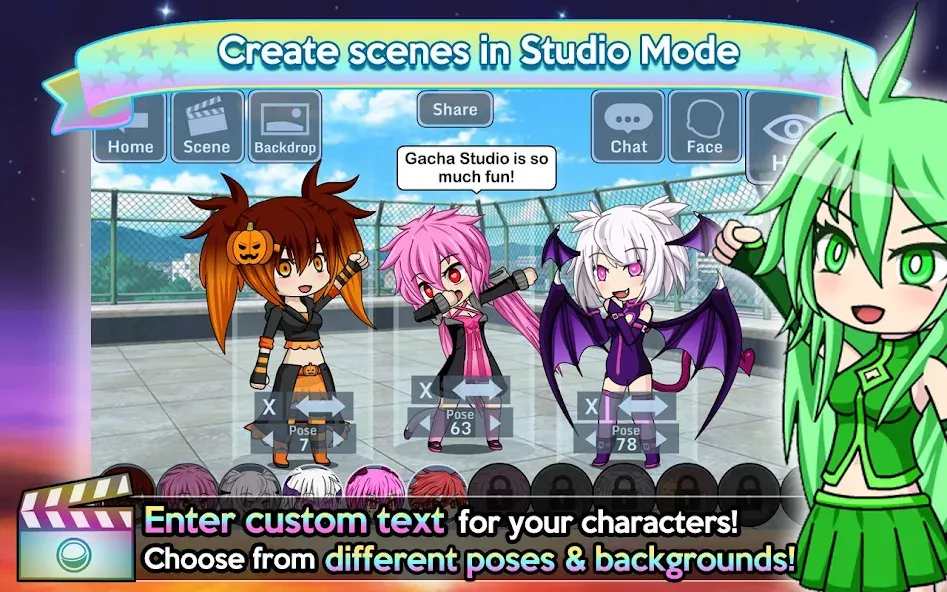 Скачать Gacha Studio (Anime Dress Up] [MOD: разблокированы все наряды и аксессуары] — скриншот 3