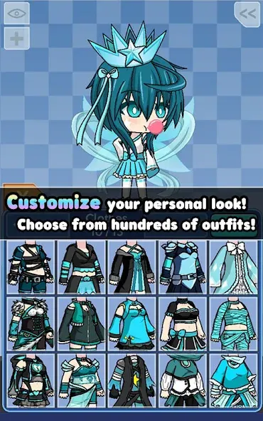 Скачать Pocket Chibi - Anime Dress Up [MOD: безлимитные монеты и алмазы] — скриншот 5