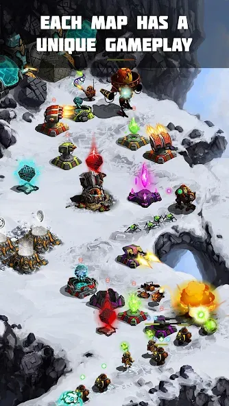 Скачать Ancient Planet Tower Defense [MOD: безлимитные ресурсы и открыты все уровни] на телефон — скриншот 2
