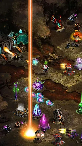 Скачать Ancient Planet Tower Defense [MOD: безлимитные ресурсы и открыты все уровни] на телефон — скриншот 5