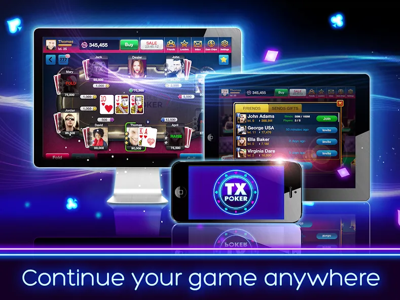 Скачать TX Poker - Texas Holdem Poker [MOD: безлимитные фишки и все функции открыты] — скриншот 5
