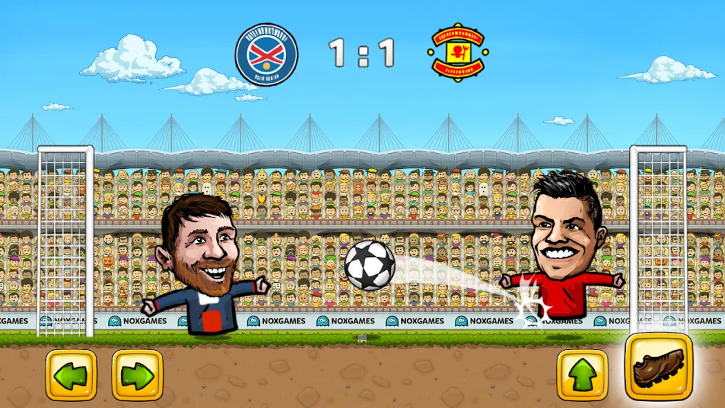 Взломанная Puppet Soccer: Champs League [MOD: безлимитные деньги и алмазы] на Андроид — скриншот 2