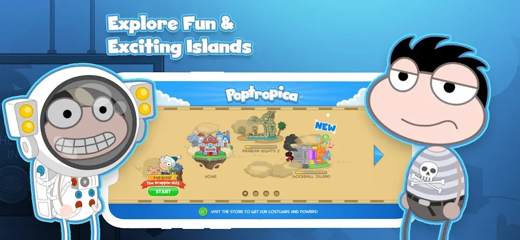 Poptropica: Fun Kids Adventure [MOD: без рекламы и много монет] (Бесплатно / APK) — скриншот 1