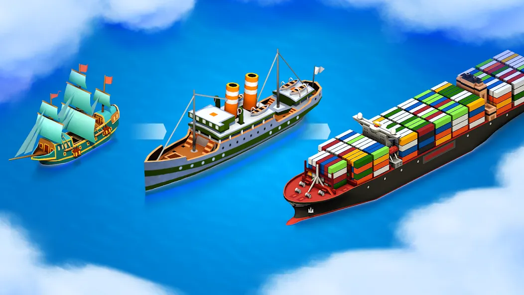 Скачать Sea Port: Cargo Boat Tycoon [MOD: безлимитные деньги и ресурсы] — скриншот 2