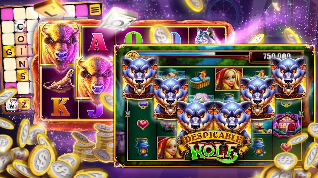 Vegas Downtown Slots & Words [MOD: безлимитные монеты и подсказки] последняя версия — скриншот 4