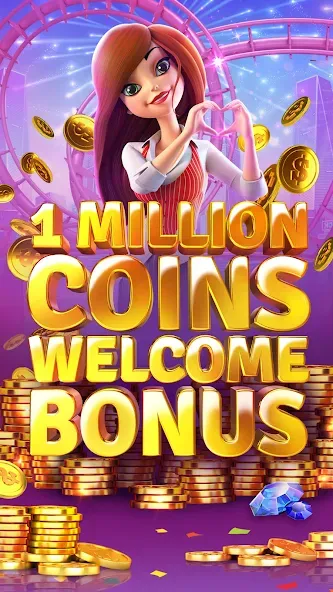 Взломанная Slotomania™ Slots Casino Games [MOD: безлимитные монеты и бесплатные вращения] на Андроид — скриншот 2