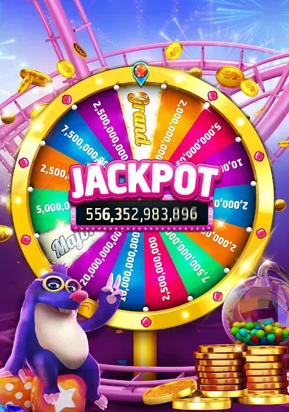 Взломанная Slotomania™ Slots Casino Games [MOD: безлимитные монеты и бесплатные вращения] на Андроид — скриншот 3