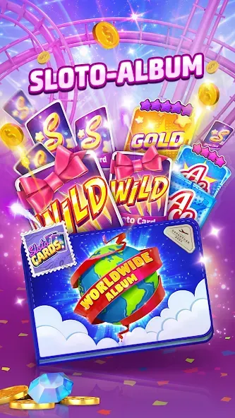 Взломанная Slotomania™ Slots Casino Games [MOD: безлимитные монеты и бесплатные вращения] на Андроид — скриншот 4
