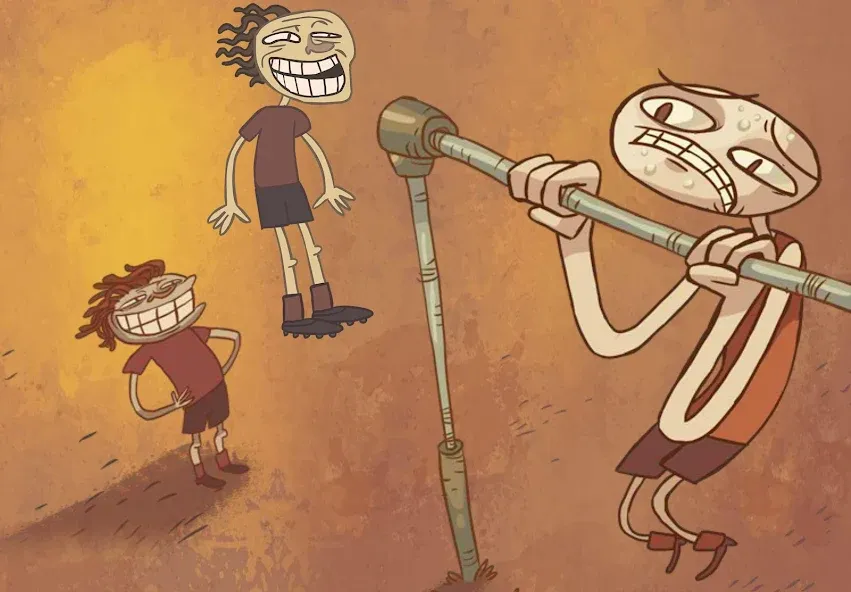 Взломанная Troll Face Quest Sports Puzzle [MOD: открыты все спортивные головоломки] на Андроид — скриншот 1