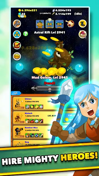 Clicker Heroes - Idle RPG [MOD: безлимитные деньги и урон] на Андроид — скриншот 4