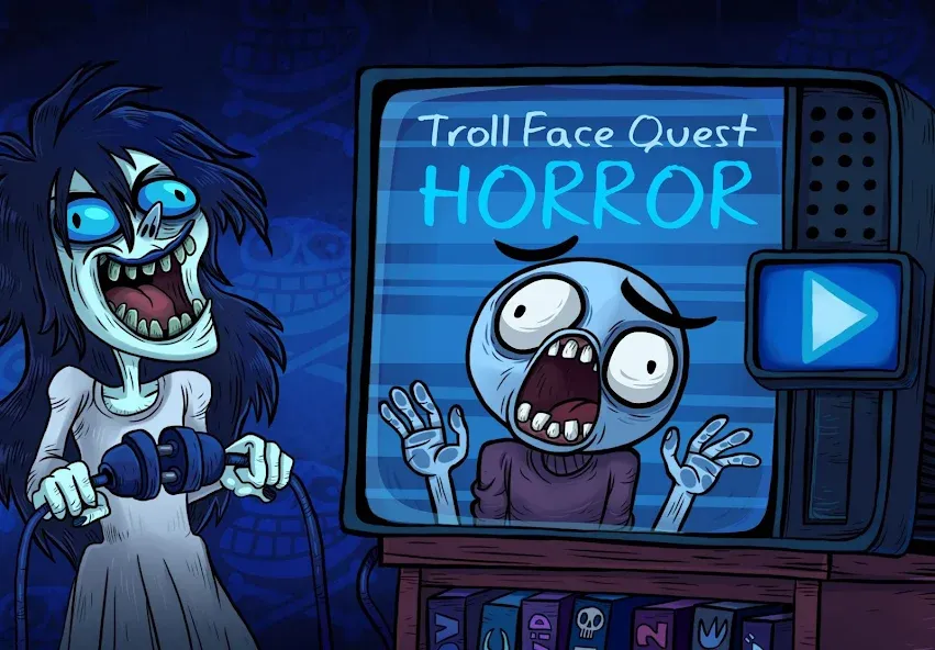 Troll Face Quest: Horror [MOD: безлимитные подсказки и открыты все уровни] последняя версия — скриншот 1