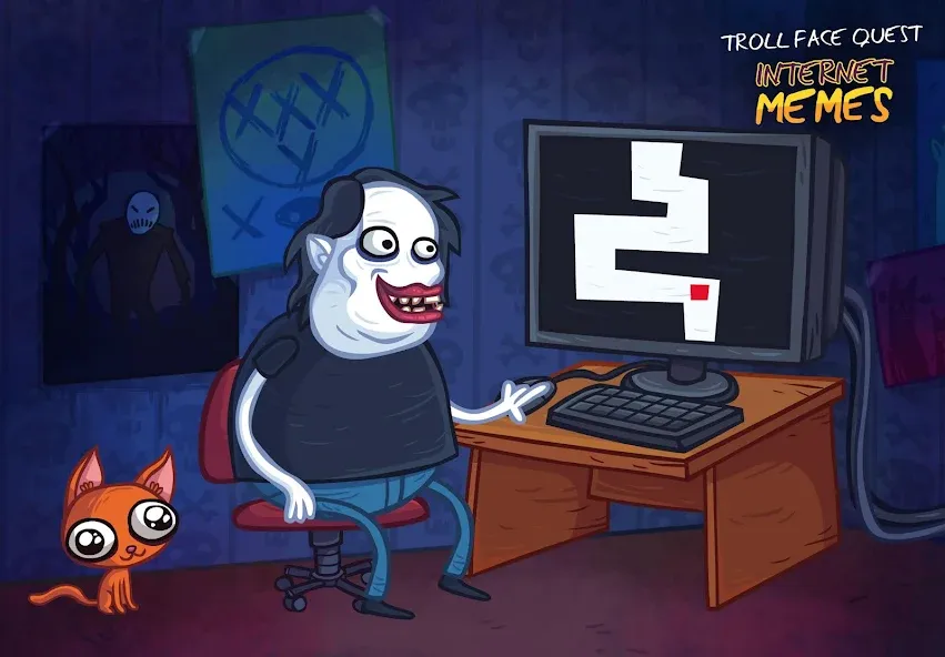 Взломанная Troll Face Quest Internet Meme [MOD: безлимитные подсказки и открыты все уровни] на Андроид — скриншот 1