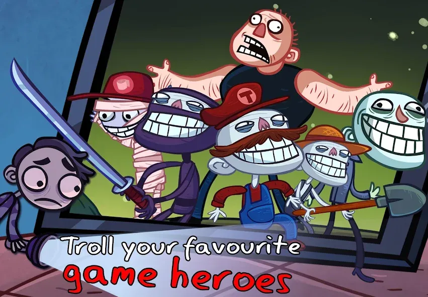 Скачать Troll Face Quest: Video Games [MOD: открыты все уровни и подсказки] — скриншот 2
