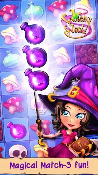 Взломанная Witchy World [MOD: много ресурсов и магии] на Андроид — скриншот 1