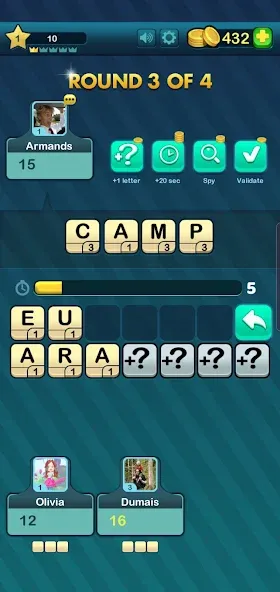 Word Battle [MOD: безлимитные подсказки и жизни] (Бесплатно / APK) — скриншот 1