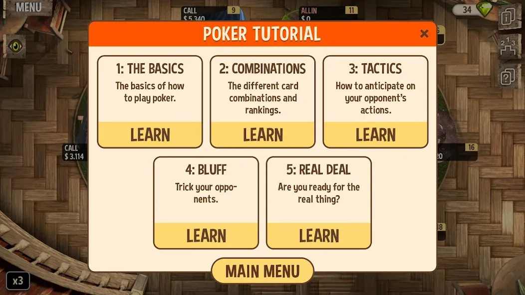 Скачать взлом Learn Poker - How to Play [MOD: разблокированы все уроки и функции] — скриншот 3