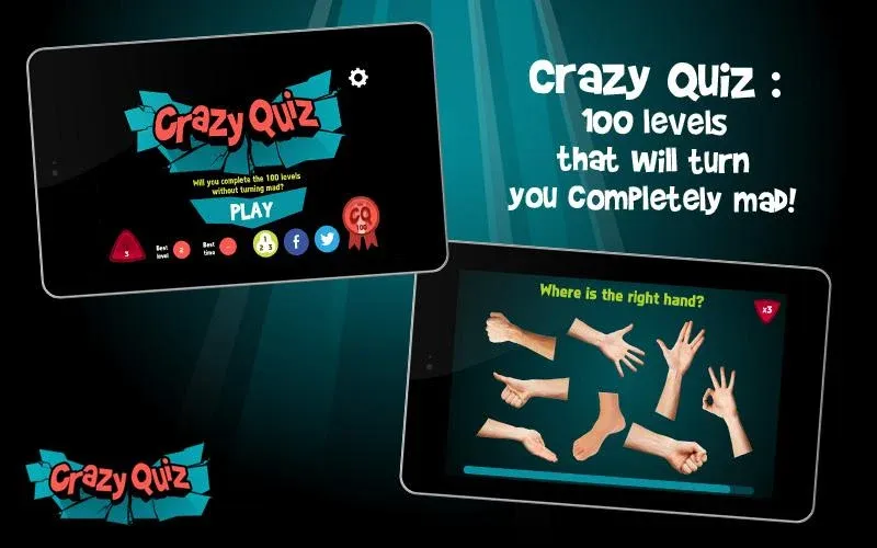 Взломанная Crazy Quiz [MOD: безлимитные подсказки и открыты все категории] на Андроид — скриншот 5