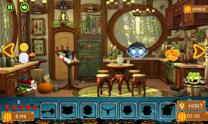 Взломанная Halloween Hidden Objects [MOD: все предметы легко найти] на Андроид — скриншот 4