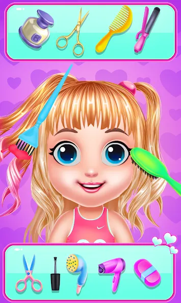 Взломанная Baby Girl Caring Pinky Style [MOD: открыты все наряды и аксессуары] на Андроид — скриншот 3