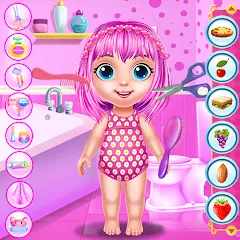 Взломанная Baby Girl Caring Pinky Style [MOD: открыты все наряды и аксессуары] на Андроид