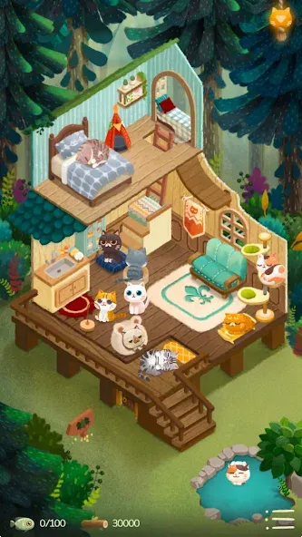 Secret Cat Forest [MOD: много монет и редких котов] последняя версия — скриншот 1