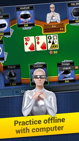 Скачать взлом Poker Arena: texas holdem game [MOD: безлимитные фишки и открыты все столы] — скриншот 5