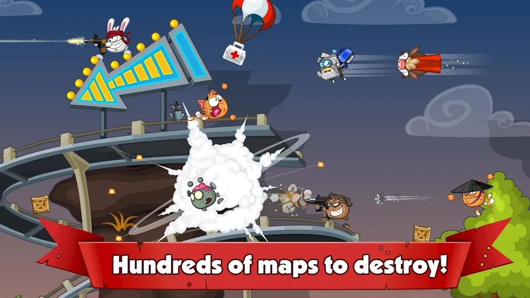 Wormix: PvP Tactical Shooter [MOD: безлимитные ресурсы и мощное оружие] (Бесплатно / APK) — скриншот 2