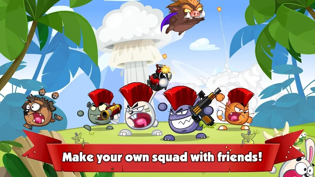Wormix: PvP Tactical Shooter [MOD: безлимитные ресурсы и мощное оружие] (Бесплатно / APK) — скриншот 3