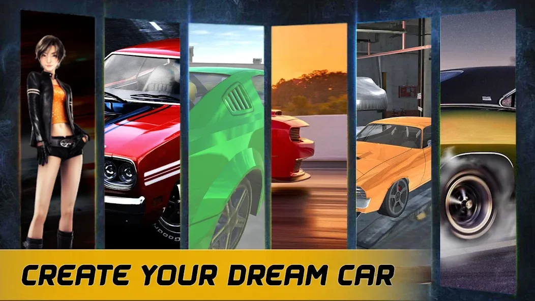 Скачать American Muscle Car Racing [MOD: безлимитные деньги и все машины открыты] на телефон — скриншот 1