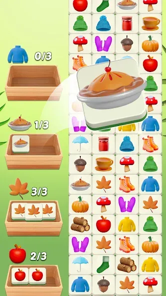 Взломанная Tile Triple 3D [MOD: без рекламы и бесконечные подсказки] на Андроид — скриншот 3