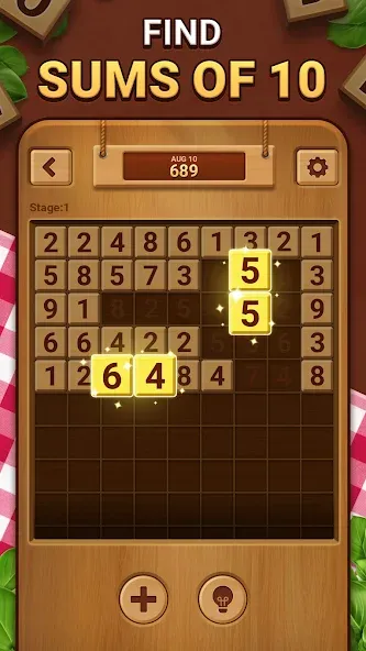 Woodber - Classic Number Game [MOD: без рекламы и подсказки доступны] — Скачать бесплатно (APK) — скриншот 2