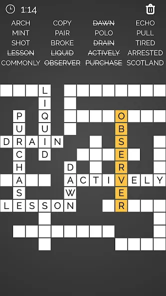 Crossword : Word Fill [MOD: безлимитные подсказки и открыты все уровни] на Андроид — скриншот 5